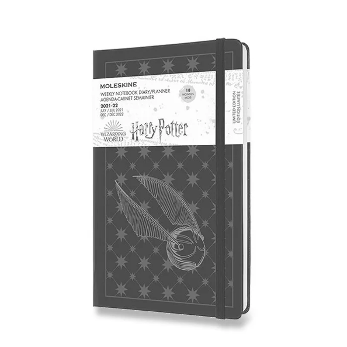 Hlavný obrázok produktu 18měsíční diář Moleskine 2021-22 Harry Potter - tvrdé desky L, týdenní, černý