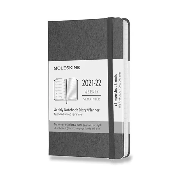Hlavný obrázok produktu 18měsíční diář Moleskine 2021-22 - tvrdé desky černý