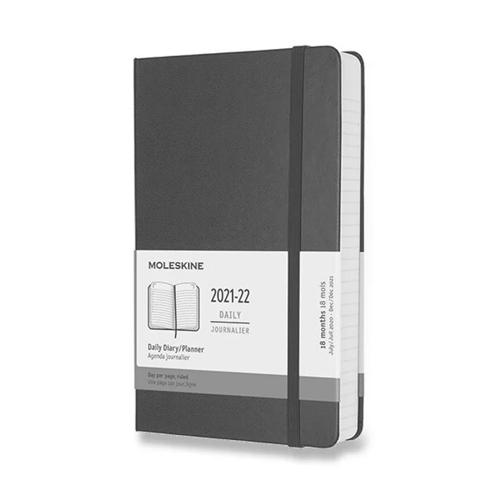 Hlavný obrázok produktu 18měsíční diář Moleskine 2021-22 - tvrdé desky černý