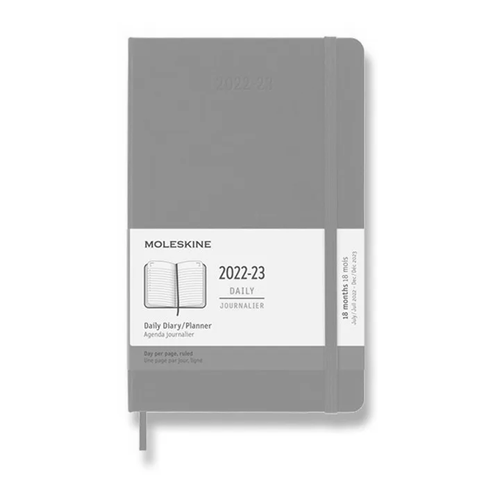 Hlavný obrázok produktu 18měsíční diář Moleskine 2022-23 - tvrdé desky L, denní, tyrkysově modrý