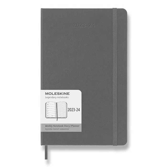 Hlavný obrázok produktu 18měsíční diář Moleskine 2023-24 - tvrdé desky L, týdenní, výběr barev tmavě zelený