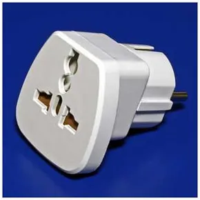 230V Cestovný adaptér, CEE7 (vidlica)-zásuvka, 0, biely, pre zahraničné prístroje