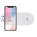 Ďalší obrázok produktu 2v1 bezdrôtová nabíjačka, pre telefón a Apple Watch, biela, 5V, 10W, Qi