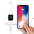 2v1 bezdrôtová nabíjačka, pre telefón a Apple Watch, biela, 5V, 10W, Qi