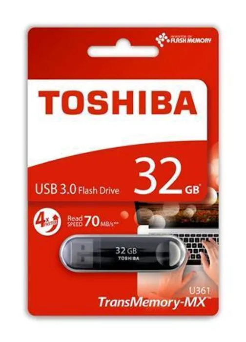 Hlavný obrázok produktu 32GB USB flash disk "SUZAKU", černá, USB 3.0, 70/10MB/sec, TOSHIBA