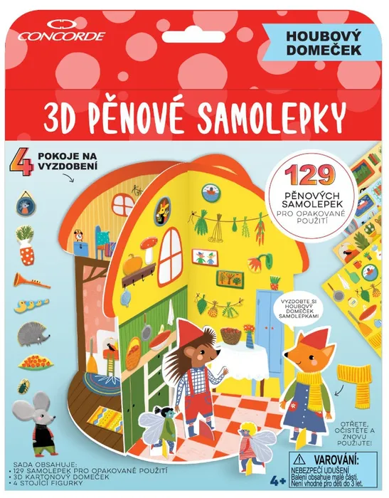 Hlavný obrázok produktu 3D pěnové samolepky CONCORDE Houbový domeček