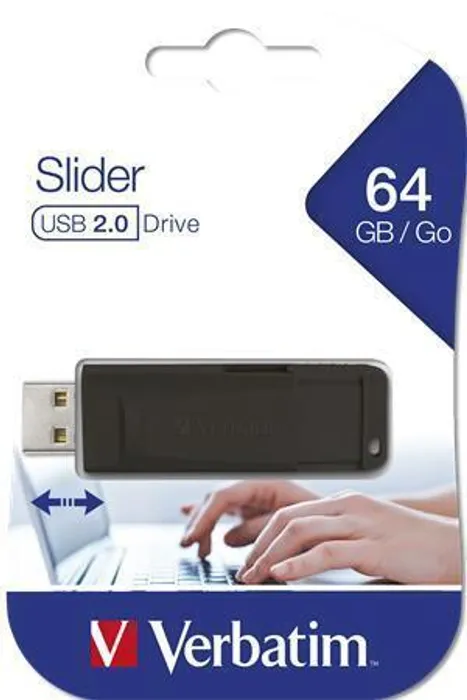 Hlavný obrázok produktu 64GB USB Flash 2.0 "Slider", VERBATIM, černý