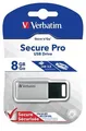 8 GB USB Flash 3.0, 100/35 MB/s, PC & MAC, VERBATIM "SECURE DATA PRO", šedá
