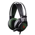 A4Tech Bloody J437, slúchadlá s mikrofónom, ovládanie hlasitosti, zelená, 7.1 (virtuálne), hracie slúchadlá, podsvietené typ USB