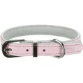 Ďalší obrázok produktu Active Comfort kožený obojok s kamienkami - ružová XS-S: 20-24 cm/12 mm