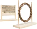 Agility set pre hlodavce - prekážka, kruh, drevo/prútie, 28 × 26 × 12 cm