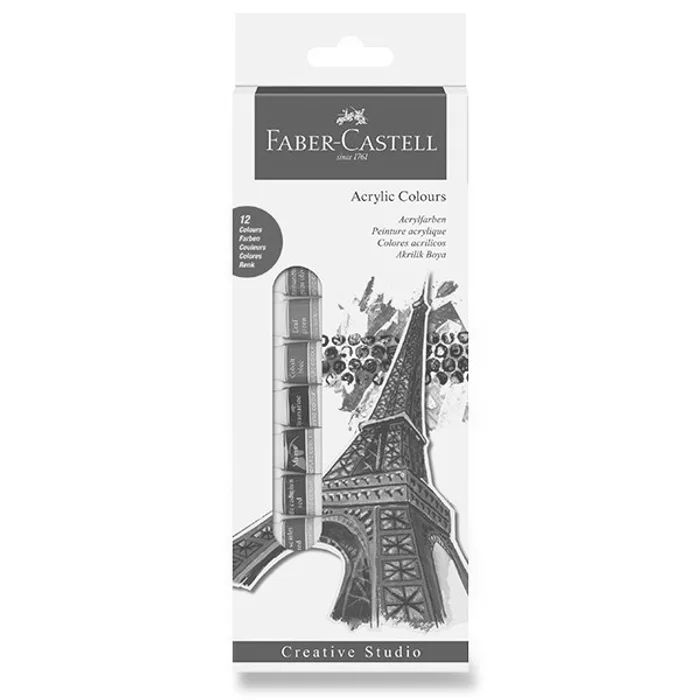 Hlavný obrázok produktu Akrylové barvy Faber-Castell 12 barev