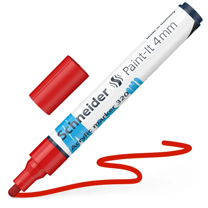 Hlavný obrázok produktu Akrylový popisovač Schneider Paint-It 320 červená