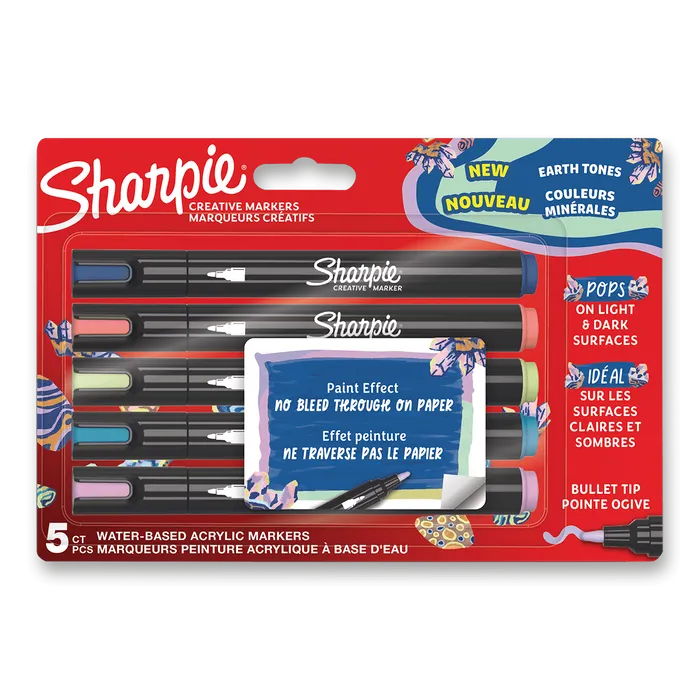 Hlavný obrázok produktu Akrylový popisovač Sharpie Acrylic Marker Bullet - sada 5 barev