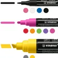 Ďalší obrázok produktu Akrylový popisovač STABILO FREE Acrylic Štartovacia 11 ks sada - mix farieb s 3 hrotmi