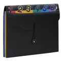 Ďalší obrázok produktu Taška s priehradkami "Rainbow Class", 6 častí, s okienkom, čierna, PP, VIQUEL