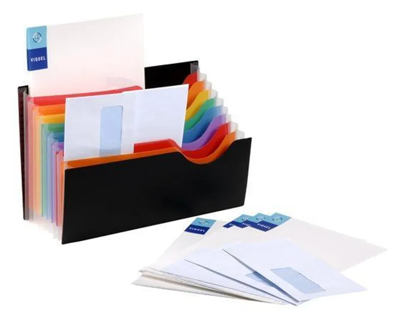 Hlavný obrázok produktu Aktovka s přihrádkami "Rainbow Class", 9 částí, černá, PP, VIQUEL