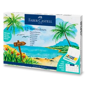 Akvarelové farby Faber-Castell s paletou Tropical [12 ks]