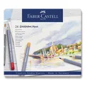 Akvarelové pastelky Faber-Castell 114624 Goldfaber Aqua plechová krabička, 24 farieb