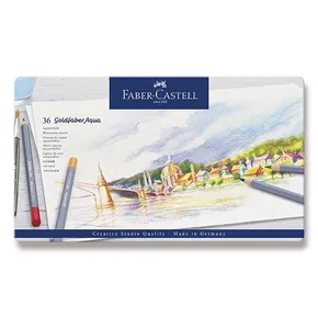 Akvarelové pastelky Faber-Castell 114636 Goldfaber Aqua plechová krabička, 36 farieb