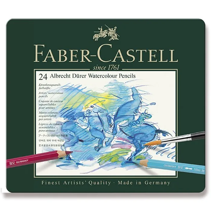 Hlavný obrázok produktu Akvarelové pastelky Faber-Castell 117524 Albrecht Dürer plechová krabička, 24 barev