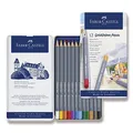 Akvarelové pastelky Faber-Castell Goldfaber Aqua plechová krabička, 12 farieb