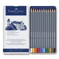 Ďalší obrázok produktu Akvarelové pastelky Faber-Castell Goldfaber Aqua plechová krabička, 12 farieb
