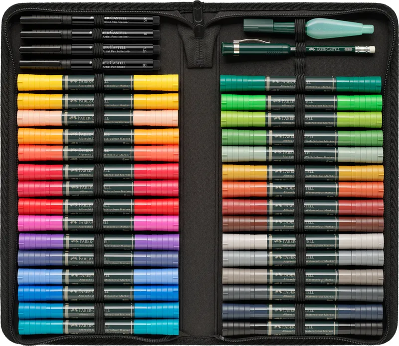 Hlavný obrázok produktu Akvarelové popisovače Faber-Castell 160301 Albrecht Dürer pouzdro, 30 ks s příslušenstvím