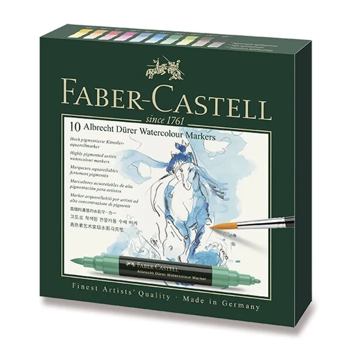 Hlavný obrázok produktu Akvarelové popisovače Faber-Castell 160310 Albrecht Dürer 10 barev
