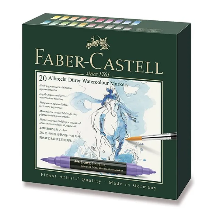 Hlavný obrázok produktu Akvarelové popisovače Faber-Castell 160320 Albrecht Dürer 20 barev