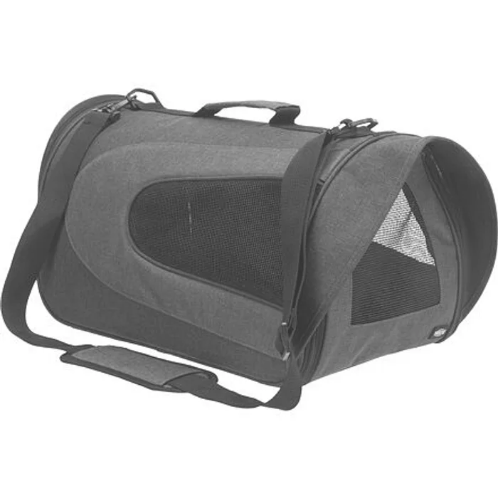 Hlavný obrázok produktu ALINA nylonová přepravní taška se síťkou 27x27x52 cm, antracit/bordó (max. 6 kg) - DOPRODE