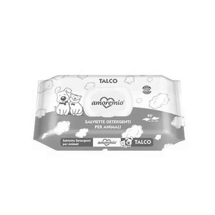 Hlavný obrázok produktu AMOREMIO vlhčené čistící ubrousky, aroma dětský pudr, 40 ks