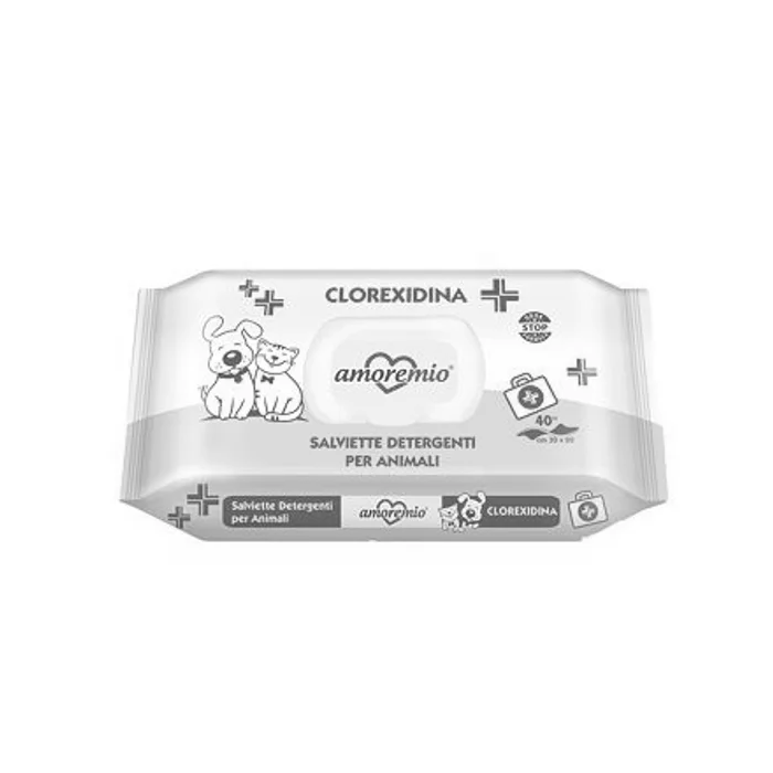 Hlavný obrázok produktu AMOREMIO vlhčené hygienické ubrousky s chlorexidinem, 40 ks