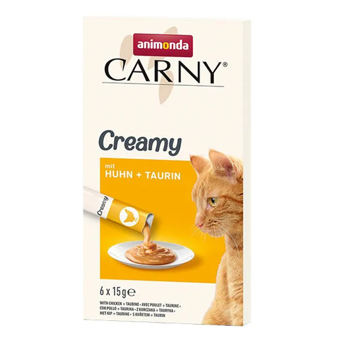 Hlavný obrázok produktu Animonda CARNY Creamy Chicken, krémový pamlsek, kuře s taurinem, 6 x 15 g