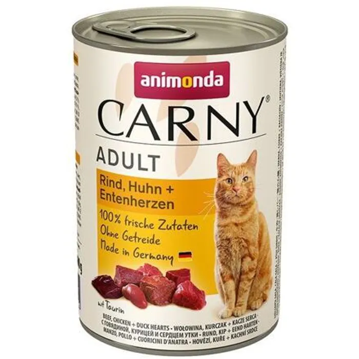 Hlavný obrázok produktu ANIMONDA konzerva CARNY Adult - hovězí, kuře, kachní srdce 400g