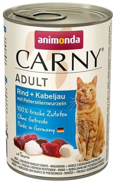 Hlavný obrázok produktu ANIMONDA konzerva CARNY Adult -hovězí, treska, petržel 400g