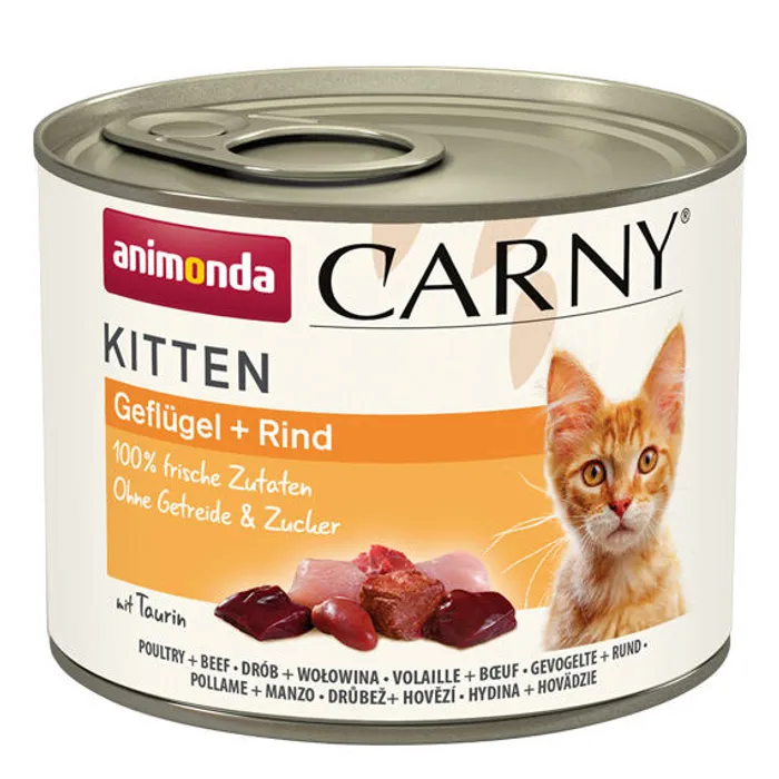 Hlavný obrázok produktu ANIMONDA konzerva CARNY Kitten - drůbeží + hovězí 200g