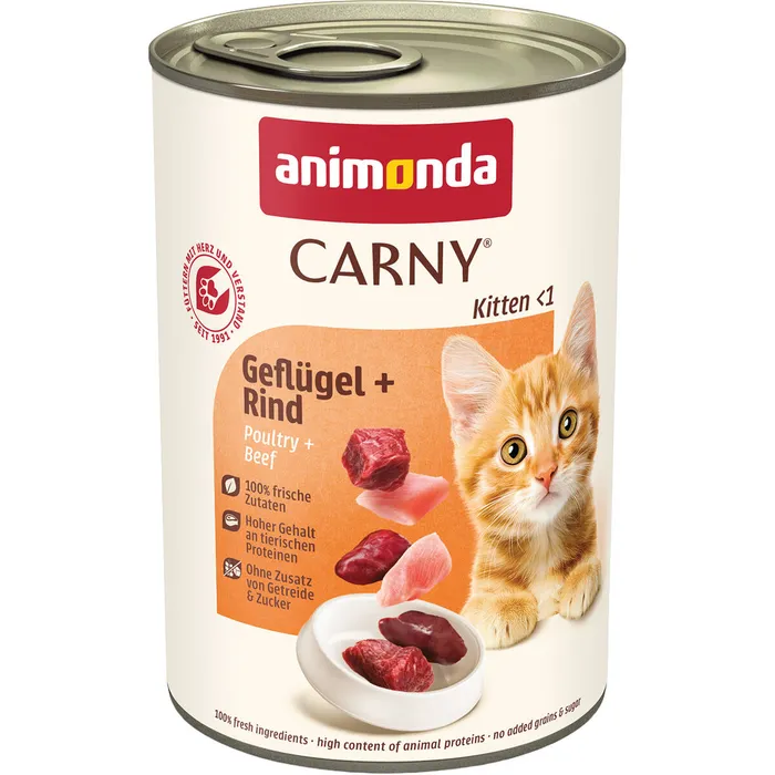 Hlavný obrázok produktu ANIMONDA konzerva CARNY Kitten - hovězí + drůbež 400g