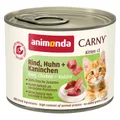 ANIMONDA konzerva CARNY Kitten - hovädzie, kura + králik 200g