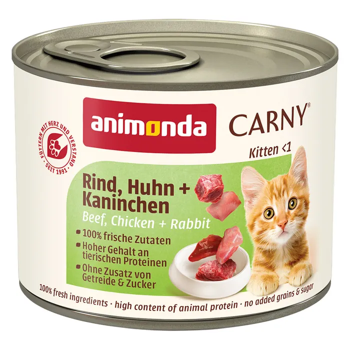 Hlavný obrázok produktu ANIMONDA konzerva CARNY Kitten - hovězí, kuře+ králík 200g