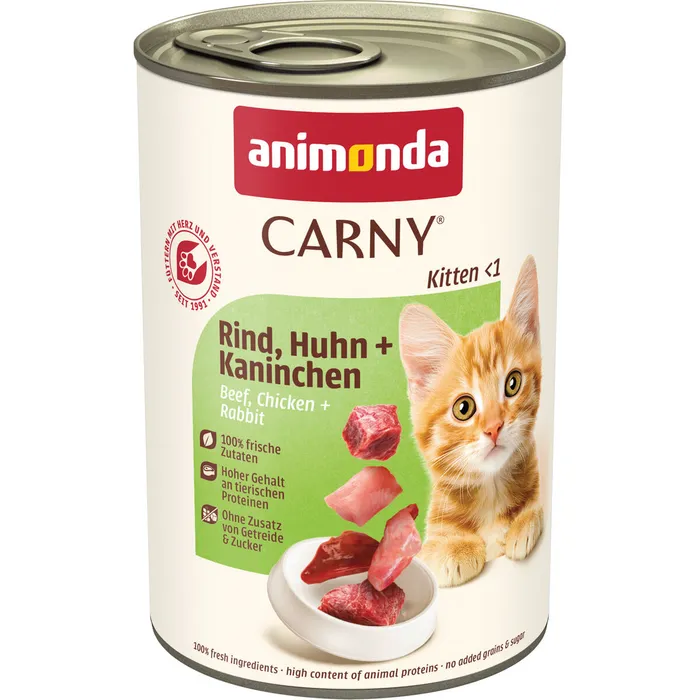 Hlavný obrázok produktu ANIMONDA konzerva CARNY Kitten - hovězí, kuře, králík 400g
