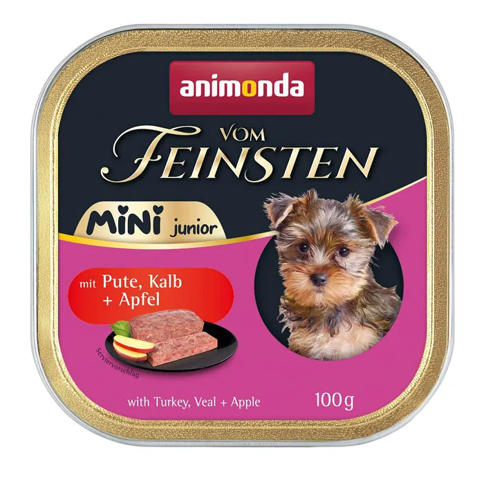 Hlavný obrázok produktu ANIMONDA paštika Vom Feinsten MINI Junior - krůta, telecí, jablko pro psy 100 g