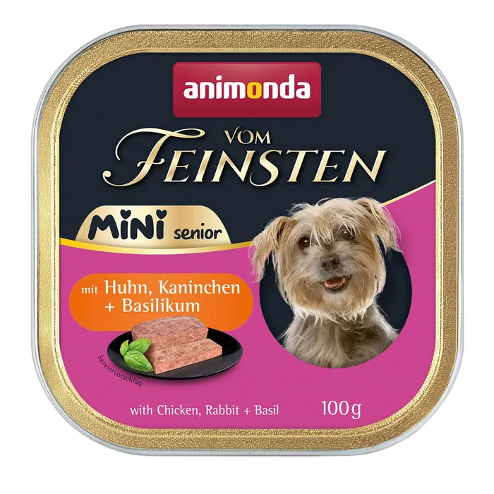 Hlavný obrázok produktu ANIMONDA paštika Vom Feinsten MINI Senior - kuře, králík, bazalka pro psy 100 g