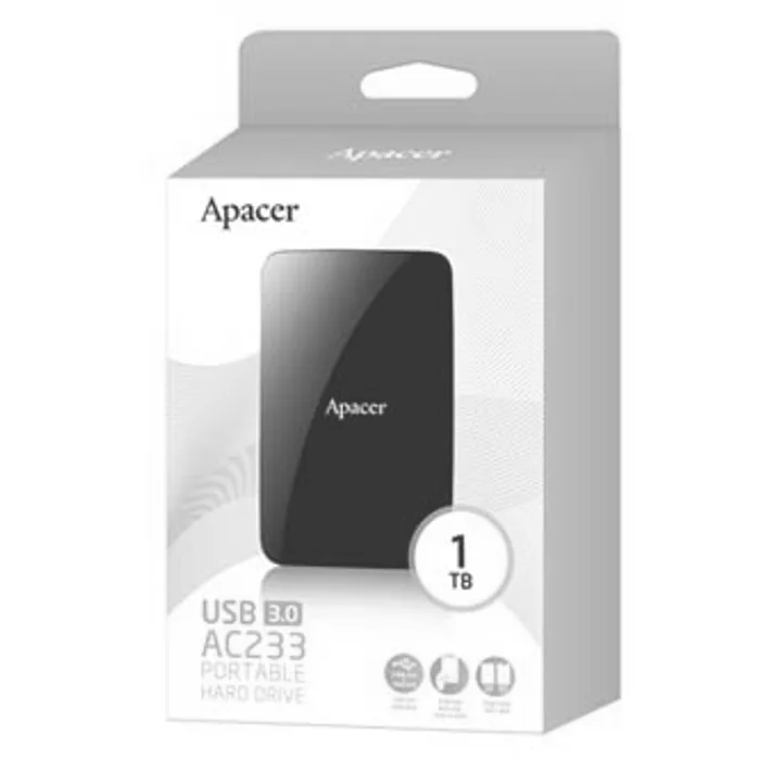 Hlavný obrázok produktu Apacer externí pevný disk, AC233, 2.5", USB 3.0 (3.2 Gen 1), 1TB, AP1TBAC233B-S, čer