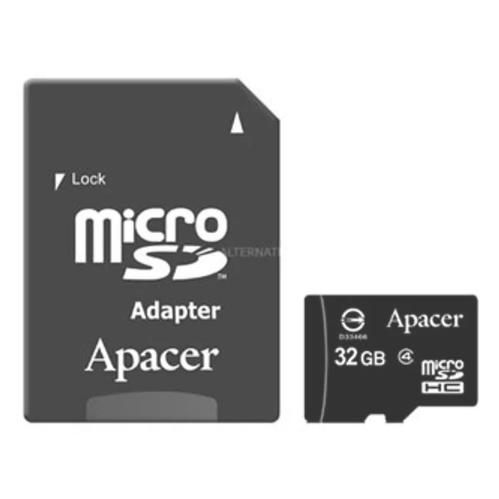 Hlavný obrázok produktu Apacer paměťová karta Secure Digital, 32GB, micro SDHC, AP32GMCSH4-R, Class 4, s adaptére