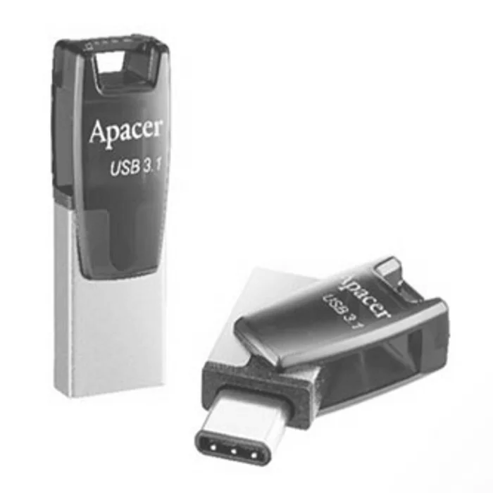 Hlavný obrázok produktu Apacer USB flash disk OTG, USB 3.0 (3.2 Gen 1), 32GB, AH180, červený, AP32GAH180R-1, USB