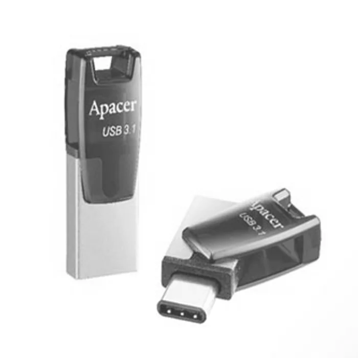 Hlavný obrázok produktu Apacer USB flash disk OTG, USB 3.0 (3.2 Gen 1), 64GB, AH180, červený, AP64GAH180R-1, USB