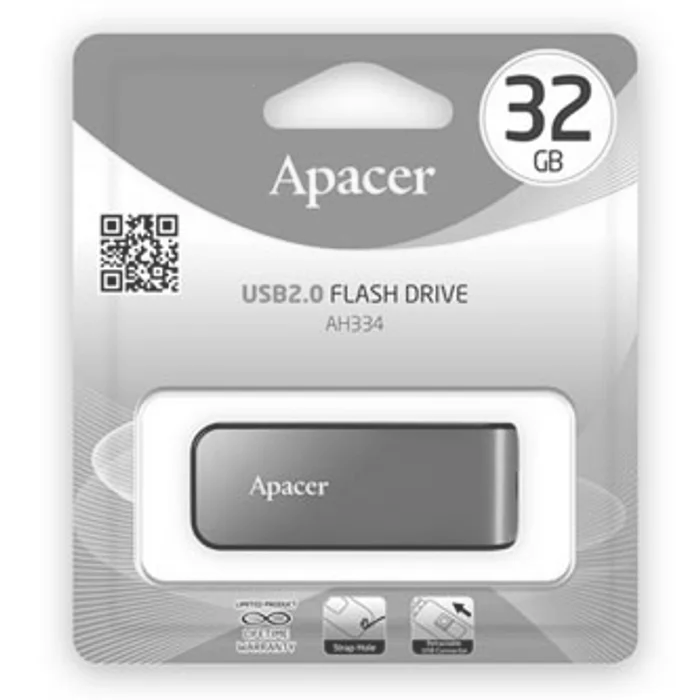 Hlavný obrázok produktu Apacer USB flash disk, USB 2.0, 32GB, AH334, růžový, AP32GAH334P-1, USB A, s výsuvným kon