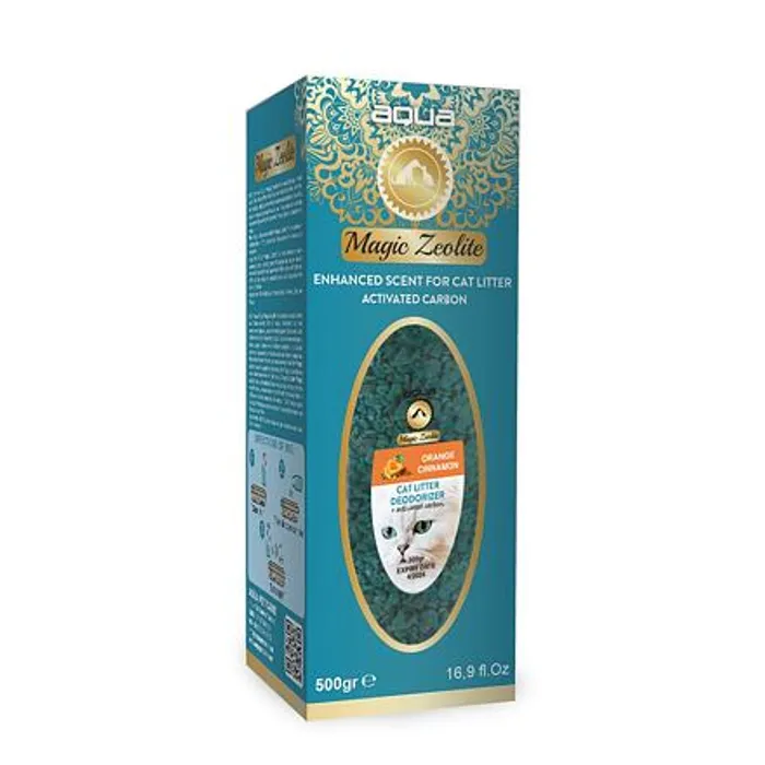 Hlavný obrázok produktu AQUA Magic Zeolite ORANGE & CINNAMON - granulovaný deodorant pro kočičí WC, 500 g
