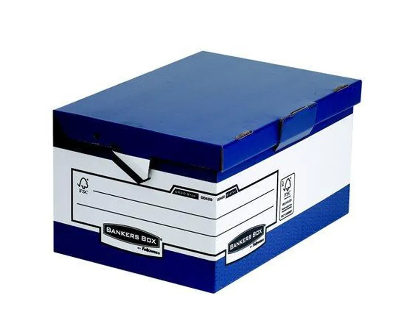 Hlavný obrázok produktu Archivační kontejner "BANKERS BOX®", modrá, ergonomické rukojeti, uzaviratelné víko, FELLO
